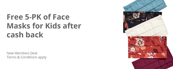TopCashBack - Old Navy 5-Pack of Kids' Face Masks Freebie (Incent)(US)