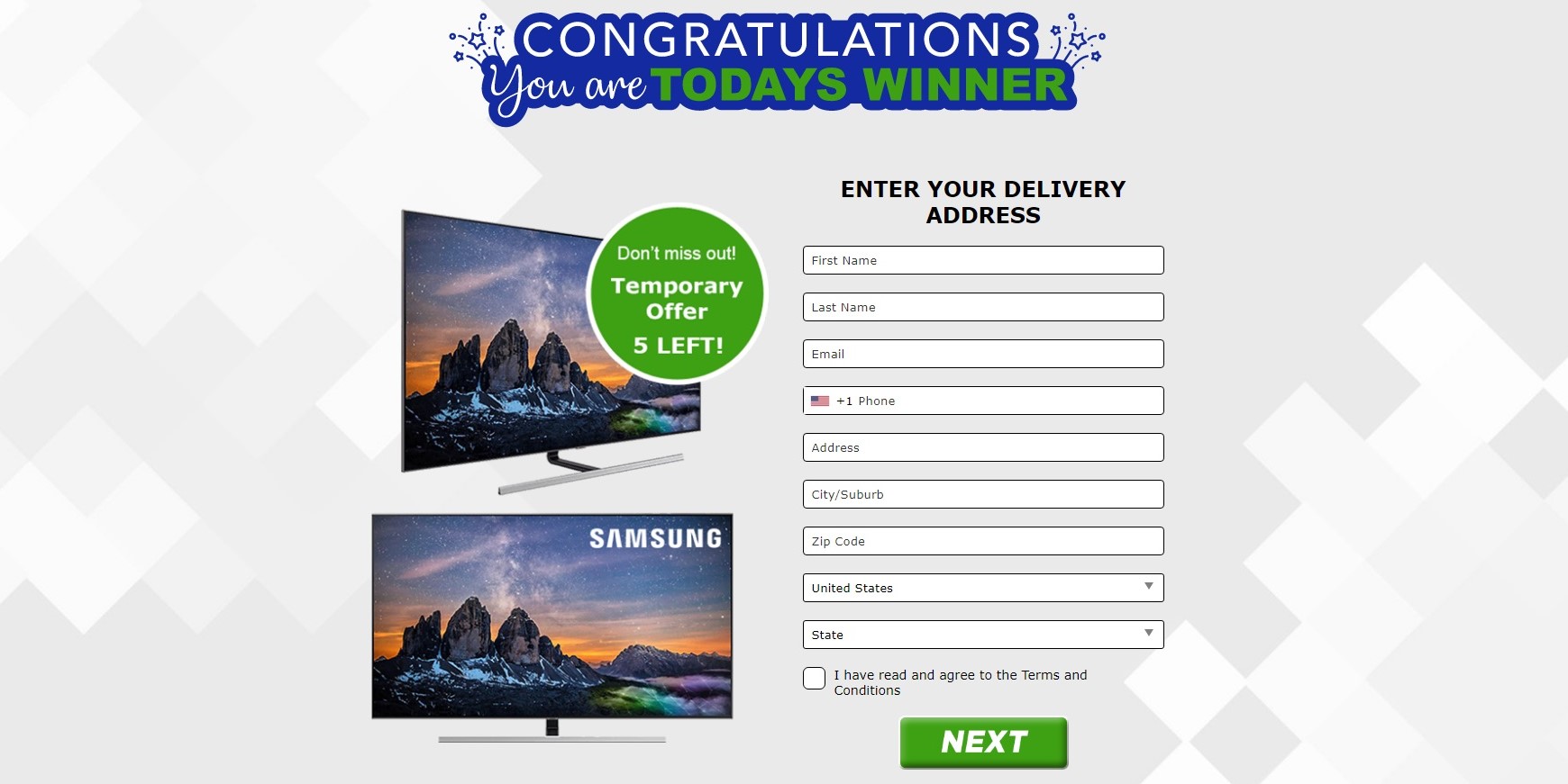 Just Prizes - Smart TV (US)