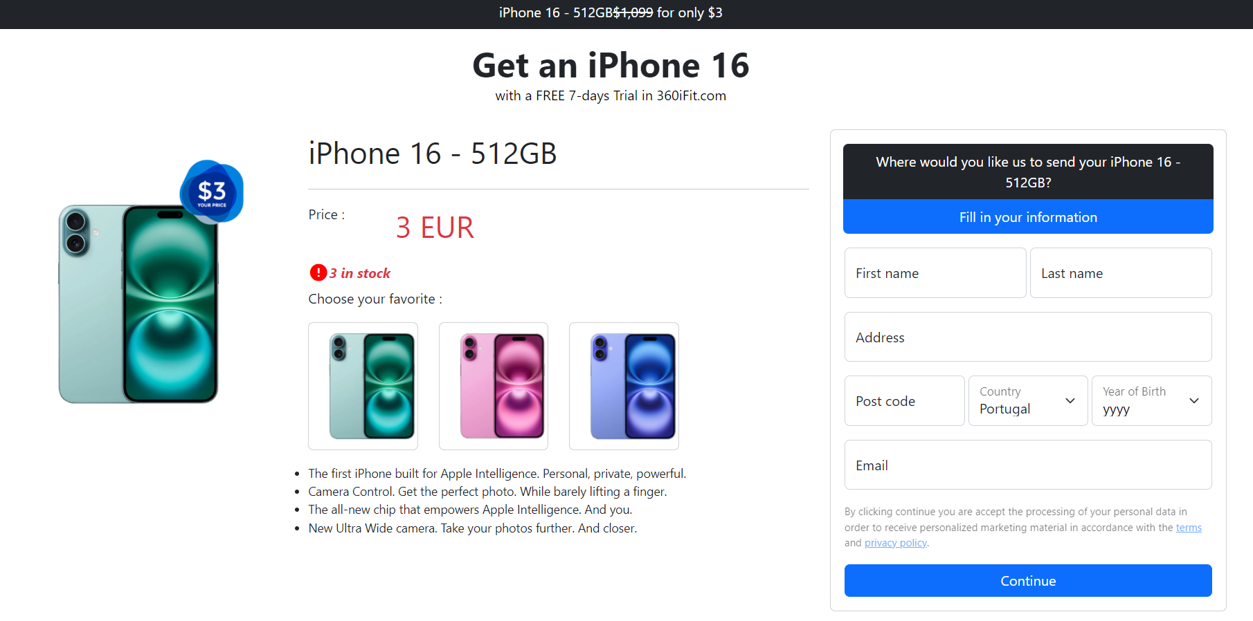 Win an iPhone 16 (US)